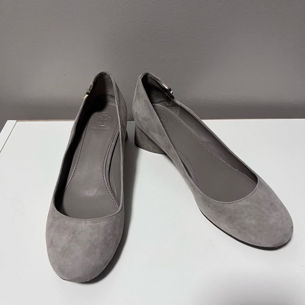 Tory Burch Gray Suede Shoes